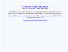 Tablet Screenshot of harrisonelectronics.co.uk